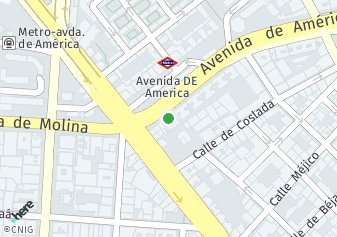 código postal de la provincia de America Hasta Km 4 500 Pares Avenida en Madrid