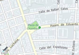 código postal de la provincia de Chamberi De Plaza en Madrid