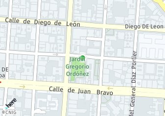 código postal de la provincia de Jardin Gregorio Ordonez en Madrid