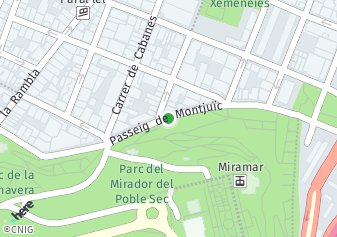 código postal de la provincia de Montjuic De Parc en Barcelona
